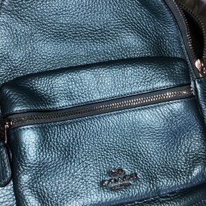 Coach Mini Charlie Backpack, metallic blue
